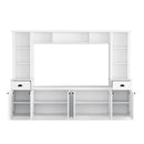 Minimalist Entertainment Wall Unit Set With Bridge For TVs Up To 75" by HouseOfZazla