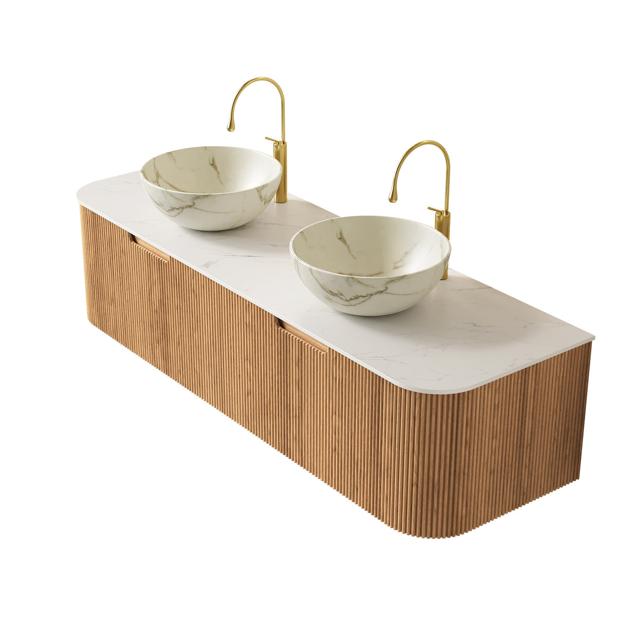 Dina 60" Bathroom Vanity & Sinks, photo 9 of 10