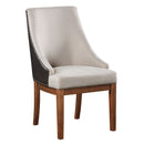 Gilsea - Fabric & Synthetic Leather Side Chair (Set of 2) - Beige & Brown Finish by Unique Piece Furniture