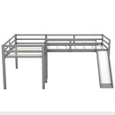 L Shaped Loft Bed With Ladder And Slide