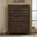 5 Drawer Chest, 1 Piece - Brown by HouseOfZazla