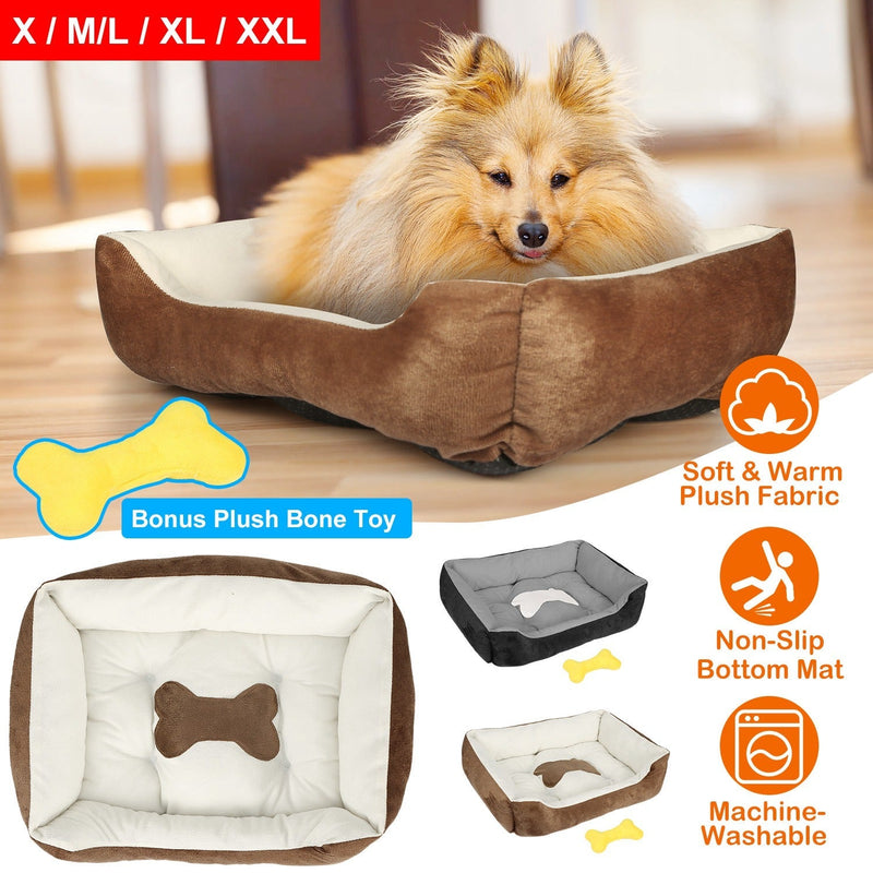 Pet Dog Bed Soft Warm Fleece Puppy Cat Bed Dog Cozy Nest Sofa Bed Cushion Mat For S/M Dog, photo 8 of 8