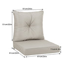 Outdoor Deep Seat Cushions For Patio Furniture Waterproof Set - Beige by HouseOfZazla