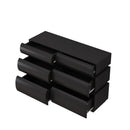 Minimalist Modern 6 Drawer Dresser, Handle Free Design With Wide Storage by Unique Piece Furniture