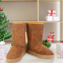 Women Ladies Snow Boots Waterproof Faux Suede Mid-Calf Boots Fur Warm Lining Shoes