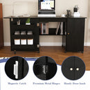 57.5" Foldable Sewing Machine Table with Storage & Casters
