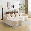 Modular L-Shape Sectional Sofa With Curved Chaise by Unique Piece Furniture