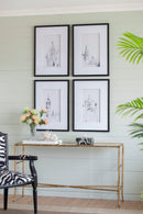 Architecture Wall Art Prints, Home Decor Art For Living Room Dining Room Entryway (Set of 4) - White / Black by Unique Piece Furniture