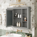 Wall Mounted Medicine Cabinet With Mirror, Storage Cabinet Featuring 6 Open Shelves And Adjustable Interior by HouseOfZazla