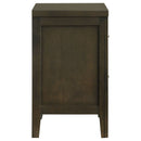 Clement - 2 Drawer Nightstand Bedside Table - Espresso by HouseOfZazla