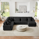 Oversized Sectional Sofa U - Shaped Sofa Couch Modern Sofa Upholstered In Soft With A Chaise Lounge For Living Room by HouseOfZazla