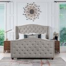 Marcella - Upholstered Shelter Headboard Bed Set by Unique Piece Furniture