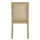 Dining Chair With Synthetic Cane Back And Upholstered Seat (Set of 2) - Natural by HouseOfZazla