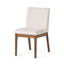 Dining Chairs with Upholstered Seat and Backrest (Set of 2) - Light Beige / Walnut by HouseOfZazla