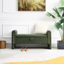 Modern Teddy Upholstered Large Bed End Bench With Arms And Storage by Unique Piece Furniture