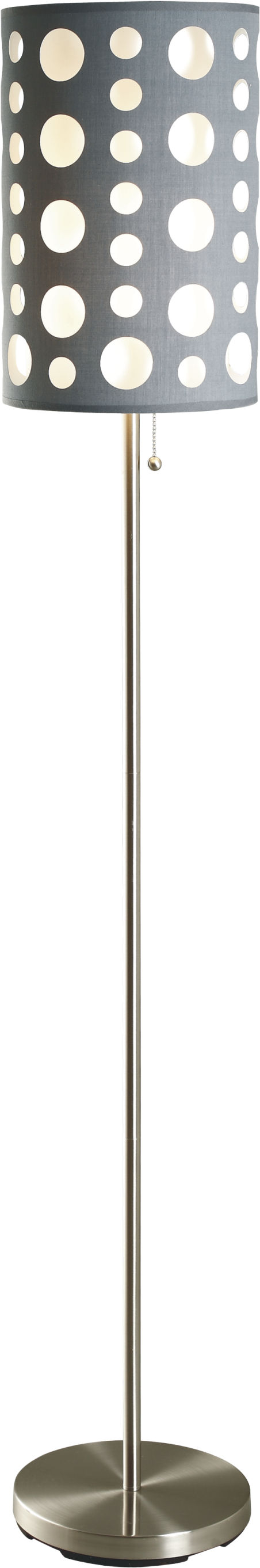 62"H GREY/WHITE RETRO FLOOR LAMP
