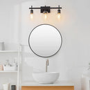 Bunbury 5-Piece "All-in-One" Bathroom Set, Matte Black, 3-Light Vanity Light Combo by LampsUSA