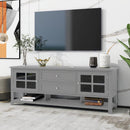 TV Stand, Entertainment Center With Dual Drawers And Hidden Storage, Cabinet With Soft Closing Doors And Sleek Panel Design by Unique Piece Furniture