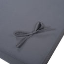 LOUNGE CHAISE SET,SPACE AVAILABLE ON ONE SIDE, ACACIA WOOD WITH WATER-RESISTANT LOUNGE CUSHIONS (Dark Grey/ & 2 INCH THICK) - MATCHING CREAM/LEAF COCONUT VERSION AVAILABLE