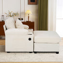 Fabric Sofa Bed With Cupholders And USB Charging Ports Chair For Living Room by Unique Piece Furniture