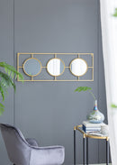 3 Mirror Piece Wall Mirror InRectangular Frame, Home Wall Decor For Bedroom Living Room by Unique Piece Furniture