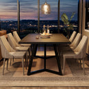 Rectangular Dining Table For 6 - 8 People - Black by HouseOfZazla