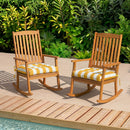 Outdoor Chair Cushions Set of 2, 19 x 19 x 4 Inch Tufted Seat Cushions with Ties by HouseOfZazla