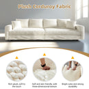 Deep Seat Convertible Sofa With Soft Pillows And Ottomans by HouseOfZazla