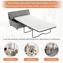 Twin Size Folding Ottoman Sleeper Bed With Mattress Convertible Guest Bed by HouseOfZazla