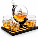 Marine Decanter Set With 4 Whiskey Glasses 1000ml by The Wine Savant