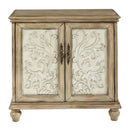 Driscoll - 2 Door Cabinet With Floral Design - Reclaimed Natural by HouseOfZazla