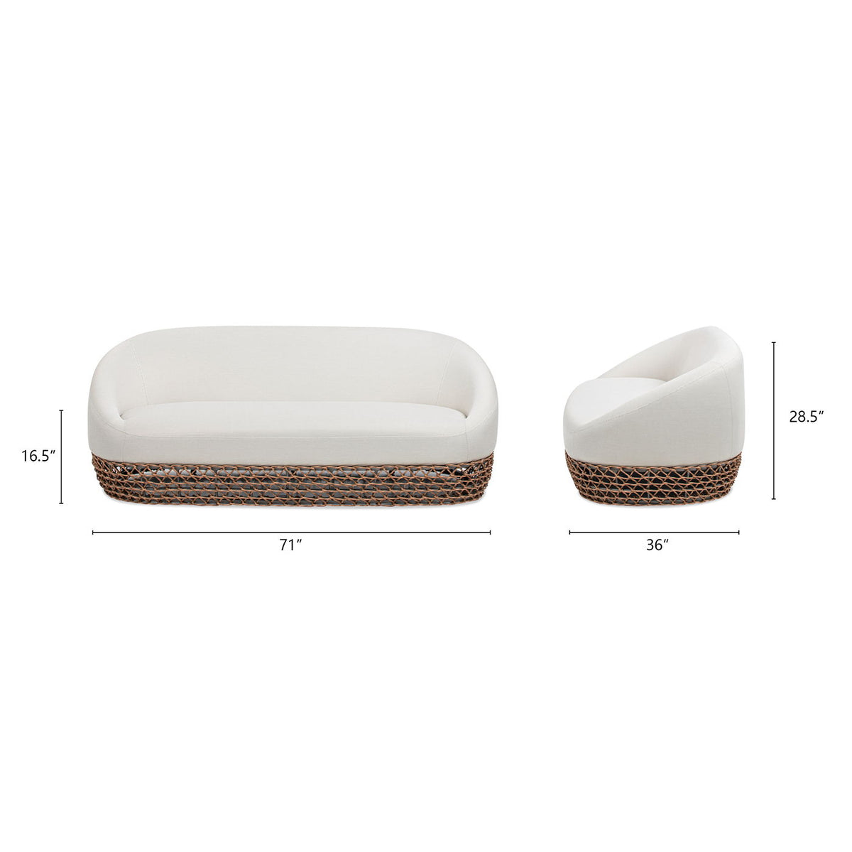 Willow - Upholstered Patio Deep Seating Sofa, photo 5 of 21