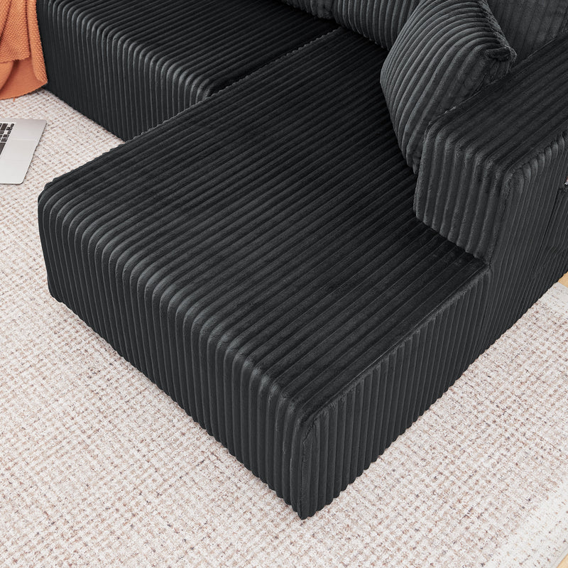 132" U Shaped Modular Sectional Sofa, photo 3 of 4