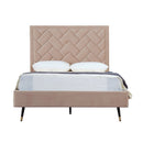 Crosby - Bed With Upholstered Headboard And Slats by HouseOfZazla