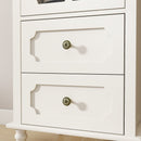 Minimalism Buffet Cabinet With Glass Doors And Double Drawer by HouseOfZazla