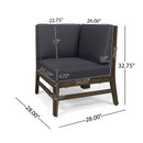 Perla 6-Piece Dark Grey Outdoor Sofa Set