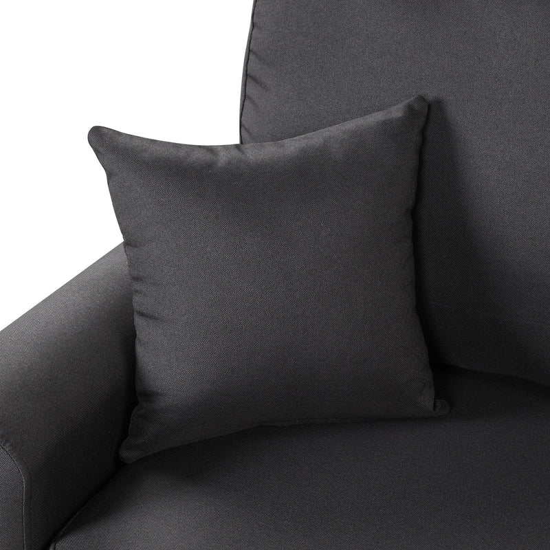 87.4"Sectional Sleeper Sofa with USB Charging Port and Plug Outlet,Pull-Out Sofa Bed with 3 Pillows, L-Shape Chaise for Living Room Small Apartment,Black