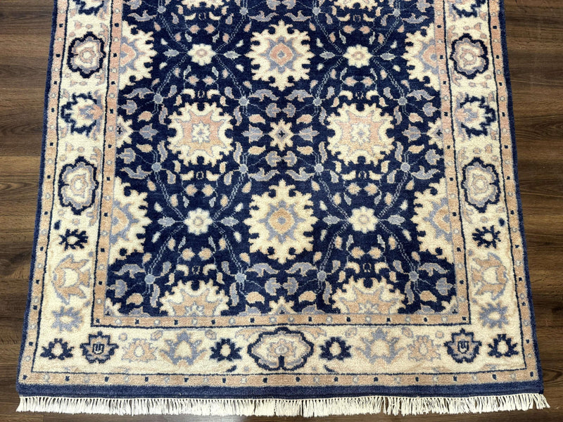 Blue and Beige Indian Rug, Indo Persian Carpet