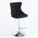 Swivel Barstools Adjusatble Seat Height From 25-33", Modern Upholstered Base Bar Stools With Backs Comfortable Tufted For Home Pub And Kitchen Island (Set of 2) by Unique Piece Furniture