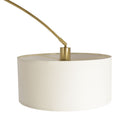 Ambient - Arch Floor Lamp With Large Shade - Gold / White by HouseOfZazla