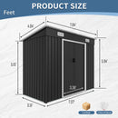8x4ft Metal Shed with Sliding Door and Air Vents by HouseOfZazla