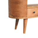 Modern Mini Rounded Entertainment Unit - Oak by HouseOfZazla