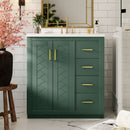 Bathroom Vanity With Sink, Storage Cabinet, Freestanding Set With 3 Drawers & Soft Closing Doors by Unique Piece Furniture
