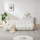 87.4-Inch Cloud Series Minimalist Button-Tufted Square Arm Three-Seater Sofa