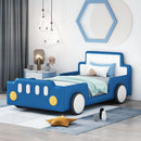 Race Car Shaped Platform Bed With Wheels by Unique Piece Furniture