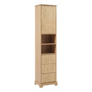 Tall Bathroom Cabinet With 1 Door, 3 Drawers, Open Storage - Wood by HouseOfZazla