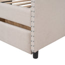 Upholstered Daybed With Two Drawers, Wood Slat Support by HouseOfZazla