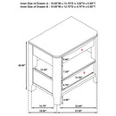 Verona - 2 Drawer Bedside Table With Hidden Storage - Walnut by HouseOfZazla