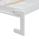 Queen Size Murphy Bed With Louvered Design And Multiple Storage Shelves - White by HouseOfZazla