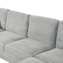 Upholstered U-Shaped Sectional Sofa With Movable Ottoman And Side Storage Pockets by HouseOfZazla